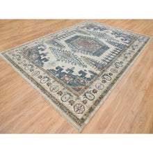 Load image into Gallery viewer, 10&#39;x14&#39; Ivory With Soft Tones, Hand Knotted, Reimagined Persian Viss Design, Plush And Lush Soft Pile, 100% Wool, Natural Dyes, Oriental Rug FWR393570