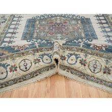 Load image into Gallery viewer, 10&#39;x14&#39; Ivory With Soft Tones, Hand Knotted, Reimagined Persian Viss Design, Plush And Lush Soft Pile, 100% Wool, Natural Dyes, Oriental Rug FWR393570