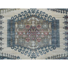 Load image into Gallery viewer, 10&#39;x14&#39; Ivory With Soft Tones, Hand Knotted, Reimagined Persian Viss Design, Plush And Lush Soft Pile, 100% Wool, Natural Dyes, Oriental Rug FWR393570