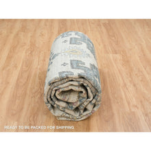 Load image into Gallery viewer, 10&#39;x14&#39; Ivory With Soft Tones, Hand Knotted, Reimagined Persian Viss Design, Plush And Lush Soft Pile, 100% Wool, Natural Dyes, Oriental Rug FWR393570