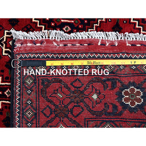 5'x6'8" Blue, Densely Woven Ghazni Wool Hand Knotted, Afghan Super Kazak Natural Dyes, Oriental Rug FWR430104