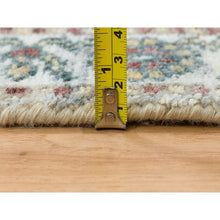Load image into Gallery viewer, 2&#39;8&quot;x6&#39; Ivory, Organic Wool Hand Knotted, Shiraz Reimagined, Thick And Lush Soft Pile, Unique Flower Rosettes Border Design, Runner Sustainable Oriental Rug FWR393606