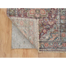 Load image into Gallery viewer, 2&#39;7&quot;x6&#39; Light Burgundy, Heriz Revival, Organic Wool, Hand Knotted, Runner, Soft To The Touch Pile Oriental Rug  FWR393612