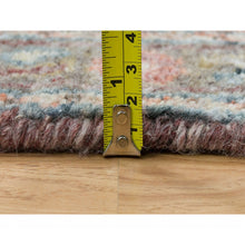 Load image into Gallery viewer, 2&#39;7&quot;x6&#39; Light Burgundy, Heriz Revival, Organic Wool, Hand Knotted, Runner, Soft To The Touch Pile Oriental Rug  FWR393612