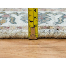 Load image into Gallery viewer, 2&#39;7&quot;x18&#39; Ivory, Extra Soft Wool, Hand Knotted, Thick And Plush, Shiraz Reimagined Unique Flower Rosettes Border Design, Tone On Tone, Natural Dyes, Xl Runner, Oriental Rug FWR393660