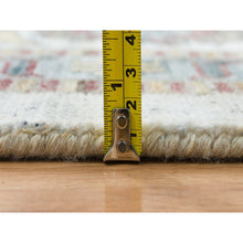 Load image into Gallery viewer, 12&#39;x17&#39;10&quot; Ivory, Organic Wool Hand Knotted, Shiraz Reimagined, Soft And Vibrant Pile, Unique Flower Rosettes Border Design, Oversize Sustainable Oriental Rug FWR393726