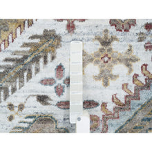 Load image into Gallery viewer, 13&#39;9&quot;x15&#39;10&quot; Ivory, Hand Knotted, Natural Dyes, 100% Wool, Shiraz Reimagined, Thick And Plush, Unique Flower Rosettes Border Design, Oversize Sustainable Oriental Rug FWR393732