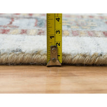 Load image into Gallery viewer, 13&#39;9&quot;x15&#39;10&quot; Ivory, Hand Knotted, Natural Dyes, 100% Wool, Shiraz Reimagined, Thick And Plush, Unique Flower Rosettes Border Design, Oversize Sustainable Oriental Rug FWR393732