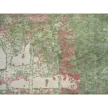 Load image into Gallery viewer, 9&#39;x11&#39;10&quot; Spring Green, All Wool, Thick And Plush, Tone On Tone, Hand Knotted, Pastel Colors Dripping Clouds Design, Modern Rug FWR393738