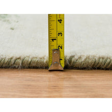 Load image into Gallery viewer, 9&#39;x11&#39;10&quot; Spring Green, All Wool, Thick And Plush, Tone On Tone, Hand Knotted, Pastel Colors Dripping Clouds Design, Modern Rug FWR393738