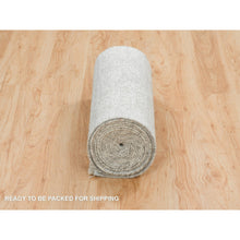 Load image into Gallery viewer, 2&#39;5&quot;x22&#39; Gray, Broken Persian Design, Hand Knotted, Wool And Pure Silk, Dense Weave, Tone On Tone, Xl Runner, Oriental Rug FWR393768
