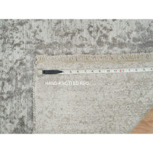 Load image into Gallery viewer, 2&#39;5&quot;x22&#39; Gray, Broken Persian Design, Hand Knotted, Wool And Pure Silk, Dense Weave, Tone On Tone, Xl Runner, Oriental Rug FWR393768