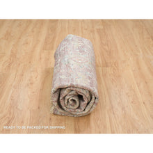 Load image into Gallery viewer, 9&#39;7&quot;x9&#39;7&quot; Light Burgundy, Heriz Revival, Thick And Plush Soft Pile, Vegetable Dyes, Natural Wool, Hand Knotted, Round Oriental Rug FWR393798