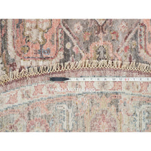 Load image into Gallery viewer, 9&#39;7&quot;x9&#39;7&quot; Light Burgundy, Heriz Revival, Thick And Plush Soft Pile, Vegetable Dyes, Natural Wool, Hand Knotted, Round Oriental Rug FWR393798