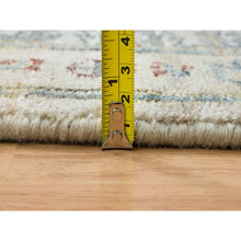Load image into Gallery viewer, 2&#39;7&quot;x11&#39;10&quot; Ivory, Soft &amp; Vibrant Pile, Soft Wool, Hand Knotted, Tone On Tone, Natural Dyes, Reimagined Persian Viss Design, Runner, Oriental Rug FWR393804
