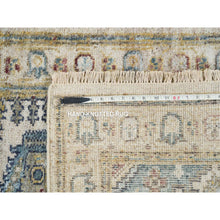 Load image into Gallery viewer, 2&#39;7&quot;x11&#39;10&quot; Ivory, Soft &amp; Vibrant Pile, Soft Wool, Hand Knotted, Tone On Tone, Natural Dyes, Reimagined Persian Viss Design, Runner, Oriental Rug FWR393804