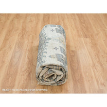 Load image into Gallery viewer, 9&#39;9&quot;x9&#39;9&quot; Ivory, Extra Soft Wool, Hand Knotted, Thick And Plush, Reimagined Persian Viss Design, Tone On Tone, Natural Dyes, Round, Oriental Rug FWR393816