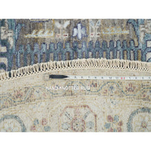 Load image into Gallery viewer, 9&#39;9&quot;x9&#39;9&quot; Ivory, Extra Soft Wool, Hand Knotted, Thick And Plush, Reimagined Persian Viss Design, Tone On Tone, Natural Dyes, Round, Oriental Rug FWR393816