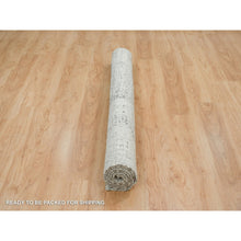 Load image into Gallery viewer, 6&#39;2&quot;x6&#39;2&quot; Light Gray, Modern Design, Soft Pile, Hand Knotted, Hand Spun Undyed Natural Wool, Square Oriental Rug FWR393954