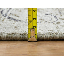 Load image into Gallery viewer, 8&#39;3&quot;x10&#39; Gray, Hand Knotted, Transitional Persian Influence Erased Medallion Design, Silk With Textured Wool, Oriental Rug FWR393978