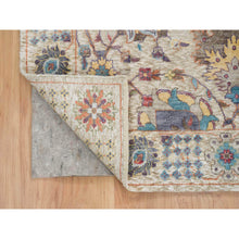 Load image into Gallery viewer, 8&#39;3&quot;x10&#39;3&quot; Ivory, Soft and Lush, Hand Knotted, Tabriz Vase With Flower Design, Dense Weave, Silk With Textured Wool, Oriental Rug FWR393984