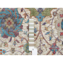 Load image into Gallery viewer, 8&#39;3&quot;x10&#39;3&quot; Ivory, Soft And Lush, Hand Knotted, Tabriz Vase With Flower Design, Dense Weave, Silk With Textured Wool, Oriental Rug FWR393984