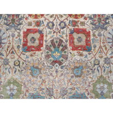 Load image into Gallery viewer, 8&#39;3&quot;x10&#39;3&quot; Ivory, Soft And Lush, Hand Knotted, Tabriz Vase With Flower Design, Dense Weave, Silk With Textured Wool, Oriental Rug FWR393984