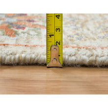 Load image into Gallery viewer, 8&#39;3&quot;x10&#39;3&quot; Ivory, Soft and Lush, Hand Knotted, Tabriz Vase With Flower Design, Dense Weave, Silk With Textured Wool, Oriental Rug FWR393984