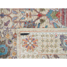 Load image into Gallery viewer, 8&#39;3&quot;x10&#39;3&quot; Ivory, Soft and Lush, Hand Knotted, Tabriz Vase With Flower Design, Dense Weave, Silk With Textured Wool, Oriental Rug FWR393984