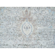 Load image into Gallery viewer, 10&#39;x14&#39;3&quot; Ivory, Soft and Lush, Sickle Leaf Design Silk With Textured Wool, Dense Weave, Hand Knotted, Oriental Rug FWR394032