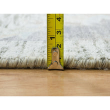 Load image into Gallery viewer, 10&#39;x14&#39;3&quot; Ivory, Soft And Lush, Sickle Leaf Design Silk With Textured Wool, Dense Weave, Hand Knotted, Oriental Rug FWR394032