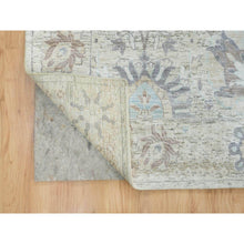 Load image into Gallery viewer, 12&#39;x15&#39;5&quot; Ivory, Tabriz Vase With Pomegranate Design, Silk With Textured Wool, Dense Weave, Soft And Vibrant Pile, Hand Knotted, Oriental Rug FWR394098