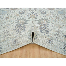 Load image into Gallery viewer, 12&#39;x15&#39;5&quot; Ivory, Tabriz Vase With Pomegranate Design, Silk With Textured Wool, Dense Weave, Soft And Vibrant Pile, Hand Knotted, Oriental Rug FWR394098