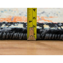 Load image into Gallery viewer, 2&#39;2&quot;x3&#39;2&quot; Rust Red &amp; Black, Ghazni Wool, Soft And Vibrant Pile, Hand Knotted, Natural Dyes, Ancient Ottoman Erased Design, Oriental Rug FWR394188