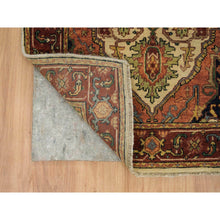 Load image into Gallery viewer, 2&#39;7&quot;x20&#39; Ivory, Soft And Plush, Antiqued Fine Heriz Re-creation, Hand Knotted, Pure Wool, Dense Weave, Xl Runner Oriental Rug FWR394254