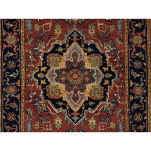 Load image into Gallery viewer, 2&#39;6&quot;x18&#39; Terracotta Red, Extra Soft Wool, Hand Knotted, Antiqued Fine Heriz Re-creation, Densely Weave, Vegetable Dyes, Xl Runner Oriental Rug FWR394272
