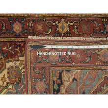 Load image into Gallery viewer, 2&#39;7&quot;x16&#39;2&quot; Terracotta Red, Vegetable Dyes, Hand Knotted, Soft Wool, Antiqued Fine Heriz Re-creation, Densely Woven, Xl Runner Oriental Rug FWR394326