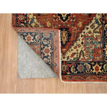 Load image into Gallery viewer, 2&#39;6&quot;x22&#39; Terracotta Red, Antiqued Fine Heriz Re-Creation, Natural Dyes, Dense Weave, Hand Knotted, Pure Wool, XL Runner Oriental Rug FWR394362