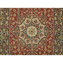 Load image into Gallery viewer, 2&#39;6&quot;x8&#39;3&quot; Rust And Brown, Plush Pile, Antiqued Tabriz Haji Jalili Design, Fine Weave, Natural Dyes, Hand Knotted, All Wool, Runner Oriental Rug FWR394386