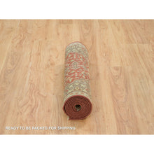Load image into Gallery viewer, 2&#39;6&quot;x8&#39;3&quot; Rust Red, Fine Weave, Antiqued Tabriz Haji Jalili Design, Natural Dyes, All Wool, Plush Pile, Hand Knotted, Runner Oriental Rug FWR394398