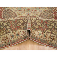 Load image into Gallery viewer, 12&#39;x15&#39;2&quot; Rust Red With Brown, Plush Pile, Fine Weave, Vegetable Dyes, Antiqued Tabriz Haji Jalili Design, Hand Knotted, All Wool, Oversized Oriental Rug FWR394518