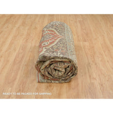 Load image into Gallery viewer, 12&#39;x15&#39;2&quot; Rust Red With Brown, Plush Pile, Fine Weave, Vegetable Dyes, Antiqued Tabriz Haji Jalili Design, Hand Knotted, All Wool, Oversized Oriental Rug FWR394518