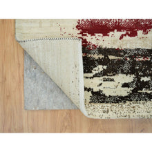Load image into Gallery viewer, 4&#39;x6&#39; Parchment White, Lori Buft Gabbeh, Thick and Plush Soft Pile, 100 Percent Wool, Hand Knotted, Oriental Rug FWR394554