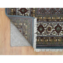 Load image into Gallery viewer, 8&#39;1&quot;x10&#39; Black Coral Gray, 175 Kpsi, Organic Wool, All Over Fish Herati Criss Cross Design, Hand Knotted, Oriental Rug FWR394752