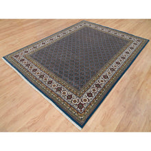Load image into Gallery viewer, 8&#39;x10&#39;4&quot; Mavericks Blue And Shadow White, Herati Criss Cross All Over Fish Design, Hand Knotted, 175 Kpsi, 100% Wool, Oriental Rug FWR394758