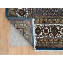 Load image into Gallery viewer, 8&#39;x10&#39;4&quot; Mavericks Blue And Shadow White, Herati Criss Cross All Over Fish Design, Hand Knotted, 175 Kpsi, 100% Wool, Oriental Rug FWR394758