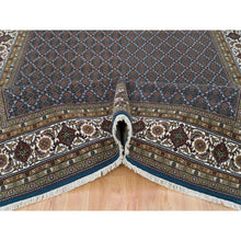 Load image into Gallery viewer, 8&#39;x10&#39;4&quot; Mavericks Blue And Shadow White, Herati Criss Cross All Over Fish Design, Hand Knotted, 175 Kpsi, 100% Wool, Oriental Rug FWR394758
