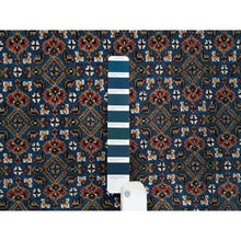 Load image into Gallery viewer, 8&#39;x10&#39;4&quot; Mavericks Blue And Shadow White, Herati Criss Cross All Over Fish Design, Hand Knotted, 175 Kpsi, 100% Wool, Oriental Rug FWR394758