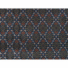 Load image into Gallery viewer, 8&#39;x10&#39;4&quot; Mavericks Blue And Shadow White, Herati Criss Cross All Over Fish Design, Hand Knotted, 175 Kpsi, 100% Wool, Oriental Rug FWR394758