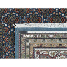 Load image into Gallery viewer, 8&#39;x10&#39;4&quot; Mavericks Blue And Shadow White, Herati Criss Cross All Over Fish Design, Hand Knotted, 175 Kpsi, 100% Wool, Oriental Rug FWR394758
